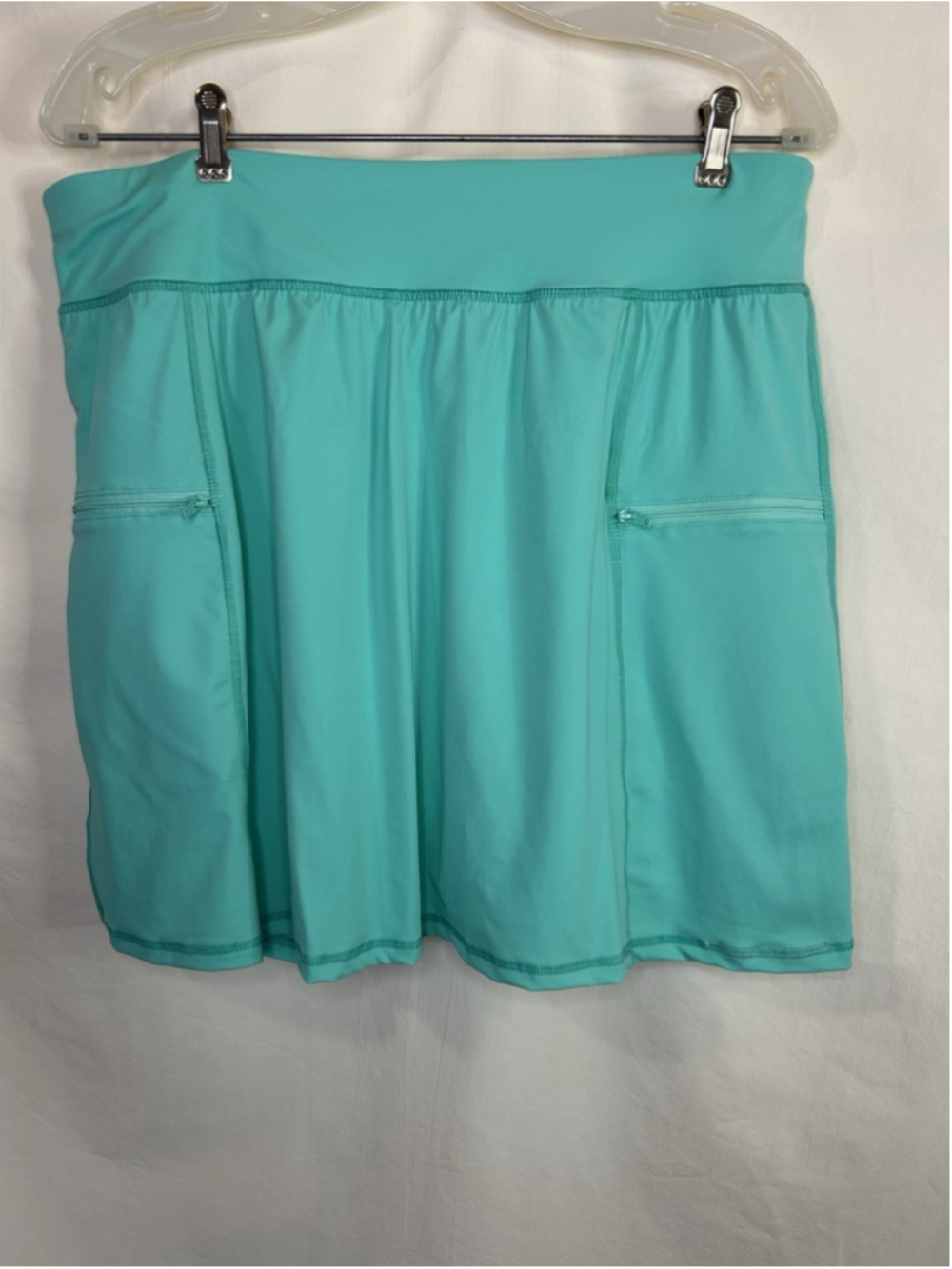 Swim 365 Women's Plus Size Zip-Pocket Swim Skort Plus 16 Aqua Swimsuits For All